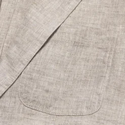 Men's 100% Linen Blazer Jacket Wedding Party Anniversary Summer Spring Linen Solid Color Single Breasted One-button Blazer Blue Beige