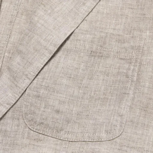Men's 100% Linen Blazer Jacket Wedding Party Anniversary Summer Spring Linen Solid Color Single Breasted One-button Blazer Blue Beige