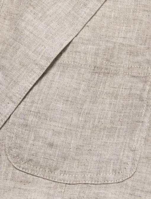 Men's 100% Linen Blazer Jacket Wedding Party Anniversary Summer Spring Linen Solid Color Single Breasted One-button Blazer Blue Beige