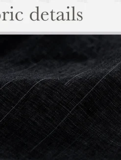 Men's 100% Linen Blazer Lightweight Jacket Outdoor Casual Without Lining Classic & Timeless Chic & Modern Spring & Fall Linen Vertical Stripes Artistic Style Classic Style Blazer Black Navy Blue