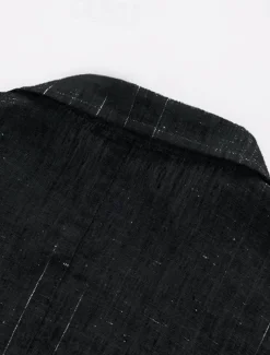 Men's 100% Linen Blazer Lightweight Jacket Outdoor Casual Without Lining Classic & Timeless Chic & Modern Spring & Fall Linen Vertical Stripes Artistic Style Classic Style Blazer Black Navy Blue