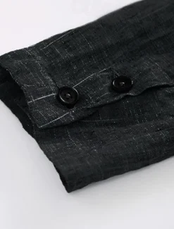 Men's 100% Linen Blazer Lightweight Jacket Outdoor Casual Without Lining Classic & Timeless Chic & Modern Spring & Fall Linen Vertical Stripes Artistic Style Classic Style Blazer Black Navy Blue