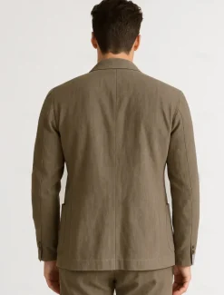 Men's 100% Linen Blazer Mens Linen Jackets Formal Evening Wedding Party Blue Summer Blazer Fashion Casual Spring & Summer Pocket Casual / Daily Single Breasted Blazer Beige Light Blue
