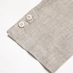 Men's 100% Linen Blazer Suits Outdoor Pocket Spring Blue Linen Jacket & Fall 100% Linen Solid Color Button Pocket Single Breasted Blazer Blue Beige