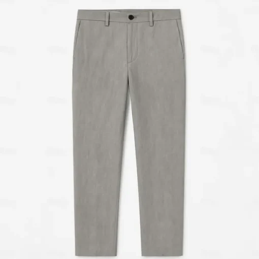 Men's 100% Linen Pants Solid Color Breathable Full Length Formal Wedding Outdoor Elegant Vacation Navy Blue Beige Micro-elastic