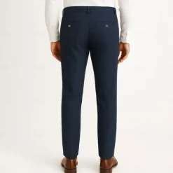 Men's 100% Linen Pants Solid Color Breathable Full Length Formal Wedding Outdoor Elegant Vacation Navy Blue Beige Micro-elastic