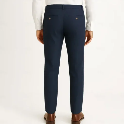 Men's 100% Linen Pants Solid Color Breathable Full Length Formal Wedding Outdoor Elegant Vacation Navy Blue Beige Micro-elastic