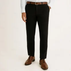 Men's 100% Linen Pants Solid Color Breathable Full Length Formal Wedding Outdoor Elegant Vacation Navy Blue Beige Micro-elastic