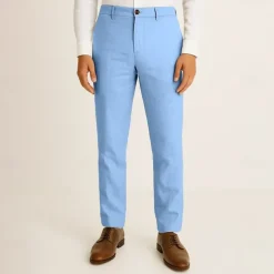 Men's 100% Linen Pants Solid Color Breathable Full Length Formal Wedding Outdoor Elegant Vacation Navy Blue Beige Micro-elastic