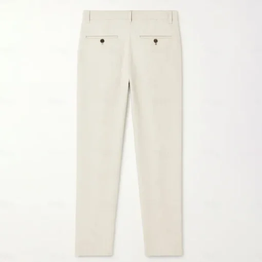 Men's 100% Linen Pants Solid Color Breathable Full Length Formal Wedding Outdoor Elegant Vacation Navy Blue Beige Micro-elastic