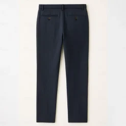 Men's 100% Linen Pants Solid Color Breathable Full Length Formal Wedding Outdoor Elegant Vacation Navy Blue Beige Micro-elastic
