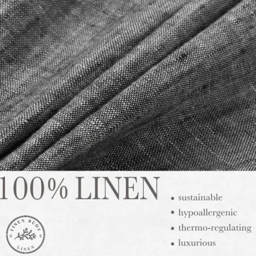 Men's 100% Linen Pants Trousers Casual Pants Drawstring Elastic Waist Straight Leg Plain Comfort Breathable Casual Daily Holiday Fashion Classic Style Dark Gray