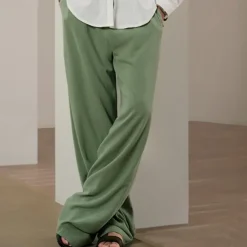 Men's 40% Linen Pants Trousers Baggy Beach Pants Black Brown Elastic Drawstring Design Front Pocket Solid Color Comfort Soft Yoga Daily Fashion Streetwear