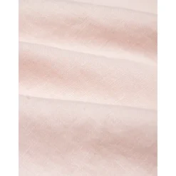 Men's 100% Linen Shirt Button Up Shirt White Pink Long Sleeve Plain Standing Collar Spring & Fall Outdoor Daily Clothing Apparel Ruched