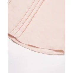 Men's 100% Linen Shirt Button Up Shirt White Pink Long Sleeve Plain Standing Collar Spring & Fall Outdoor Daily Clothing Apparel Ruched