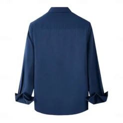 Men's 100% Linen Shirt Button Down Shirt Casual Shirt Solid Color Formal Casual White Light Green Red Dark Navy Long Sleeve Turndown Summer Winter Clothing Apparel Plain