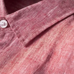 Men's 100% Linen Shirt Button Down Shirt Casual Shirt Solid Color Formal Casual White Light Green Red Dark Navy Long Sleeve Turndown Summer Winter Clothing Apparel Plain