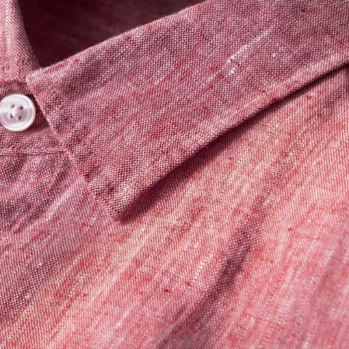 Men's 100% Linen Shirt Button Down Shirt Casual Shirt Solid Color Formal Casual White Light Green Red Dark Navy Long Sleeve Turndown Summer Winter Clothing Apparel Plain