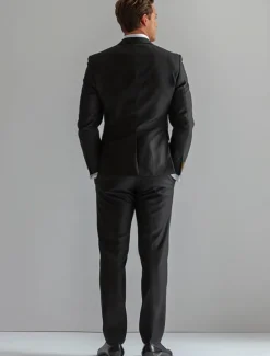 Men's 100% Linen Suits Linen Blazer Formal Wedding Party Lined Daily Coats / Jackets Spring & Fall Linen Solid Color Button Pocket Comfy Open Front Blazer Navy Blue
