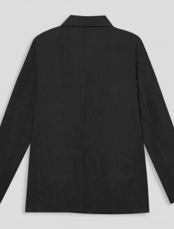 Men's 100% Linen Suits Linen Blazer Formal Wedding Party Lined Daily Coats / Jackets Spring & Fall Linen Solid Color Button Pocket Comfy Open Front Blazer Navy Blue