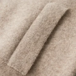 Men's 100% Merino Wool Zip Sweater Knit Zipper Solid Color Peter Pan Collar Knitwear Elegant Training Christmas Clothing Apparel Fall Winter Army Green Black S M L