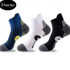 Men's 3 Pack Multi Packs Socks Ankle Socks Running Socks Casual Socks Black White Color Color Block Sports & Outdoor Casual Daily Basic Medium Spring Fall Fashion