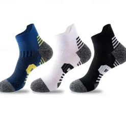Men's 3 Pack Multi Packs Socks Ankle Socks Running Socks Casual Socks Black White Color Color Block Sports & Outdoor Casual Daily Basic Medium Spring Fall Fashion