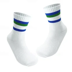 Men's 2 Pack Multi Packs Socks Crew Socks Running Socks Casual Socks Black White Color Rainbow Sports & Outdoor Daily Vacation Basic Medium Spring Fall Fashion Casual