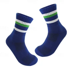 Men's 2 Pack Multi Packs Socks Crew Socks Running Socks Casual Socks Black White Color Rainbow Sports & Outdoor Daily Vacation Basic Medium Spring Fall Fashion Casual