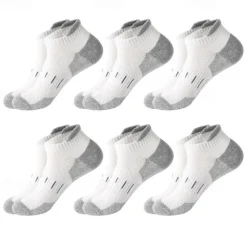 Men's 6 Pack Multi Packs Socks Ankle Socks Low Cut Socks Running Socks Casual Socks Black White Color Color Block Sports & Outdoor Casual Daily Basic Medium Spring Fall Fashion