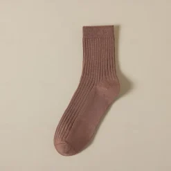 Men's 1 Pair 100% Cotton Socks Black White Color Solid Color Medium Spring Fall Winter Knitwear Elegant