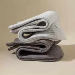 Men's 1 Pair 100% Cotton Socks Black White Color Solid Color Medium Spring Fall Winter Knitwear Elegant