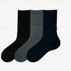 Men's 1 Pair Socks Black Navy Blue Color Plaid Plaid Checkered Geometry Formal Wedding Anniversary Thin Spring & Fall Knitwear Elegant