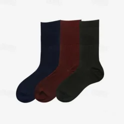 Men's 1 Pair Socks Black Navy Blue Color Solid Color Formal Wedding Anniversary Thin Spring & Fall Knitwear Elegant