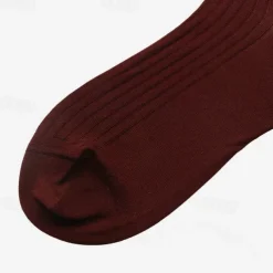 Men's 1 Pair Socks Black Navy Blue Color Solid Color Formal Wedding Anniversary Thin Spring & Fall Knitwear Elegant