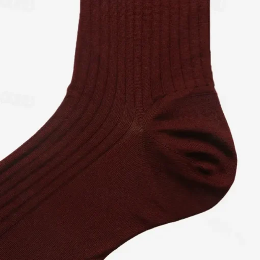 Men's 1 Pair Socks Black Navy Blue Color Solid Color Formal Wedding Anniversary Thin Spring & Fall Knitwear Elegant