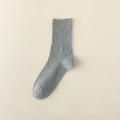 Men's 1 Pair Socks Black White Color Solid Color School Formal Vacation Medium All Seasons Daily Casual