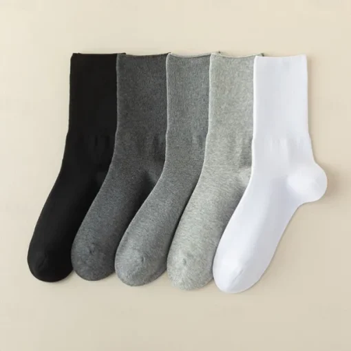 Men's 1 Pair Socks Black White Color Solid Color School Formal Vacation Medium All Seasons Daily Casual