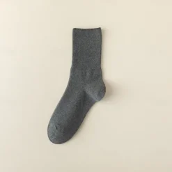 Men's 1 Pair Socks Black White Color Solid Color School Formal Vacation Medium All Seasons Daily Casual
