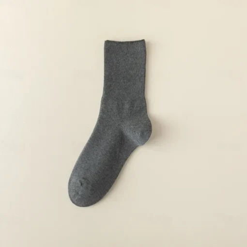 Men's 1 Pair Socks Black White Color Solid Color School Formal Vacation Medium All Seasons Daily Casual