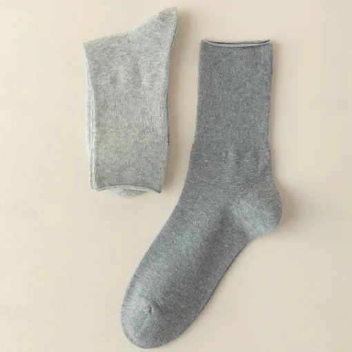 Men's 1 Pair Socks Black White Color Solid Color School Formal Vacation Medium All Seasons Daily Casual