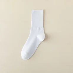 Men's 1 Pair Socks Black White Color Solid Color School Formal Vacation Medium All Seasons Daily Casual