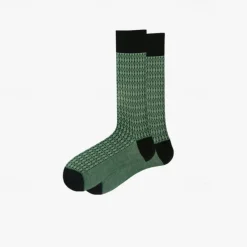 Men's 1 Pair Socks Blue Green Color Plaid Plaid Checkered Geometry Formal Wedding Anniversary Thin Spring & Fall Knitwear Elegant