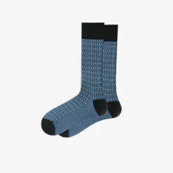 Men's 1 Pair Socks Blue Green Color Plaid Plaid Checkered Geometry Formal Wedding Anniversary Thin Spring & Fall Knitwear Elegant