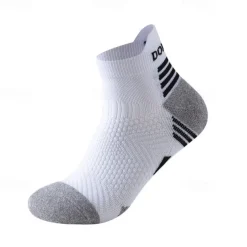 Men's 1 Pair Socks Crew Socks Anti-slip Socks Running Socks Black Navy Blue Color Stripes Spring, Fall, Winter, Summer
