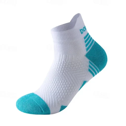 Men's 1 Pair Socks Crew Socks Anti-slip Socks Running Socks Black Navy Blue Color Stripes Spring, Fall, Winter, Summer