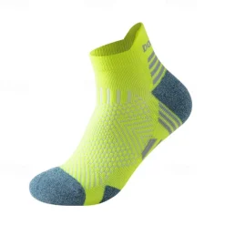 Men's 1 Pair Socks Crew Socks Anti-slip Socks Running Socks Black Navy Blue Color Stripes Spring, Fall, Winter, Summer