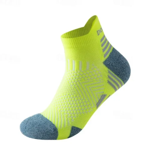 Men's 1 Pair Socks Crew Socks Anti-slip Socks Running Socks Black Navy Blue Color Stripes Spring, Fall, Winter, Summer