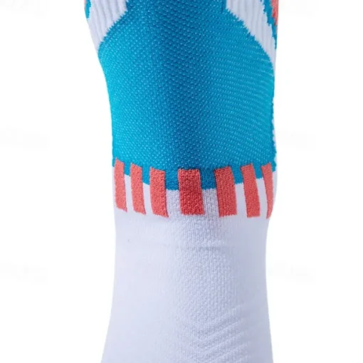 Men's 1 Pair Socks Running Socks Casual Socks Blue Green Color Color Block Sports & Outdoor Daily Vacation Basic Medium Spring Fall Fashion Casual