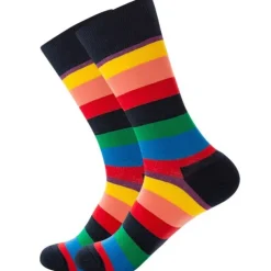 Men's 1 Pair Socks White Red Color Colorful Sports Outdoor Daily Wear Spring, Fall, Winter, Summer Fashion Cute